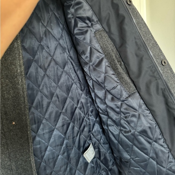 MICHAEL KORS Mens Wool Blend Pea Coat in Grey-EXCELLENT PRE-owned Condition! - Picture 10 of 11